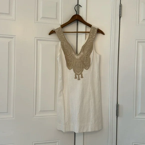 White & Gold Lilly Pulitzer Dress